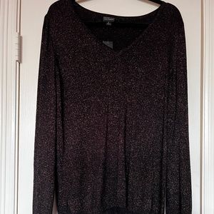 Worthington Black and Rose Gold Women's Top - NWT